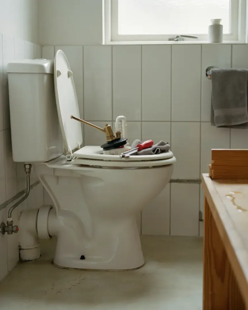 l ckande toalett s fels ker du cistern ventil och rinnande vatten hemma