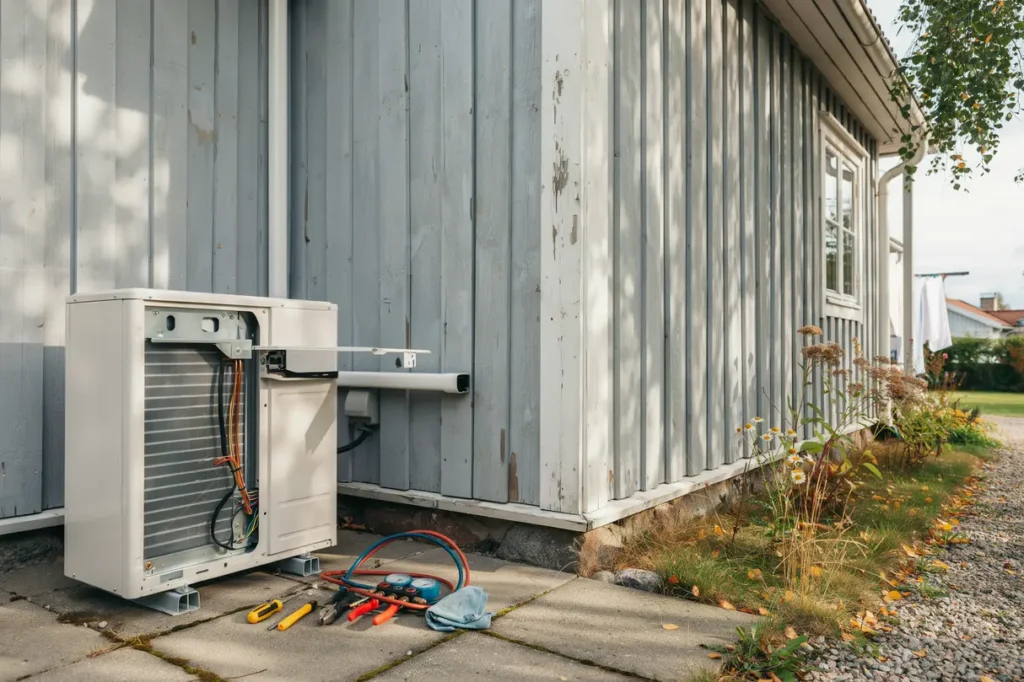 augusti i villan dags att serva v rmepumpen innan h stkyla och h gre energikostnader